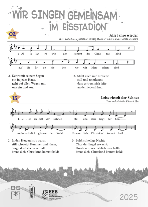 Weihnachtssingen Lieder 2025