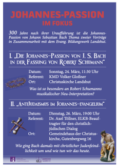 Vorträge Johannespassion