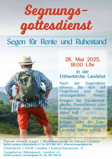 Segnungsgottesdienst Rente und Ruhestand 28.5. 18 Uhr